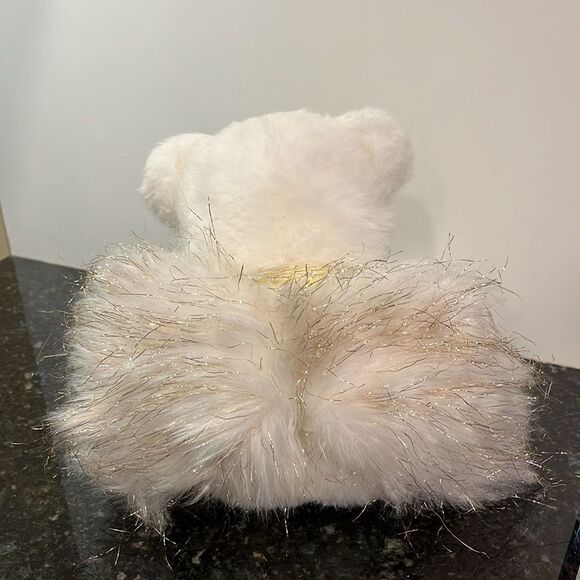 Ty Beanie Baby *Buddy '2001 "DIVINE" Angel White Bear Gold Tinsel Wings … - Picture 5 of 9